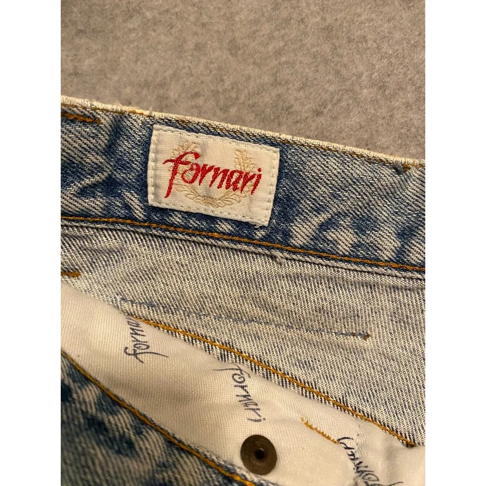 Vintage Fornari Jeans Womens 28 Blue Light Wash Denim 90s Italian Hi Rise Cotton - Picture 8 of 16